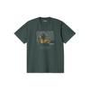 Logo Animal Pattern Printed Crew Neck Short Sleeve T-Shirt Men T-Shirts Green I031031-0WD-XX