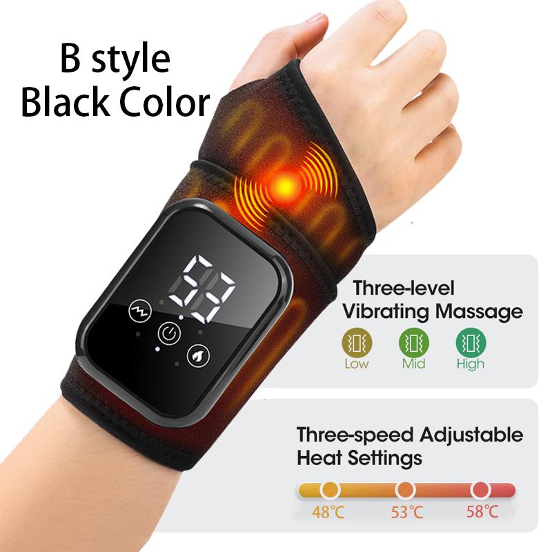 Red Light Therapy Wrist Belt 36 LED - 3-Temp Heat & Vibration Massage for Pain Relief - 660/850nm Support Brace Wrap Belt