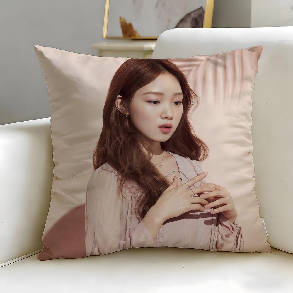 popular actress Lee SungKyung Cushion Cover Soft  EasyWash Pillow Case  Versatile for Couch Bed Travel and Office