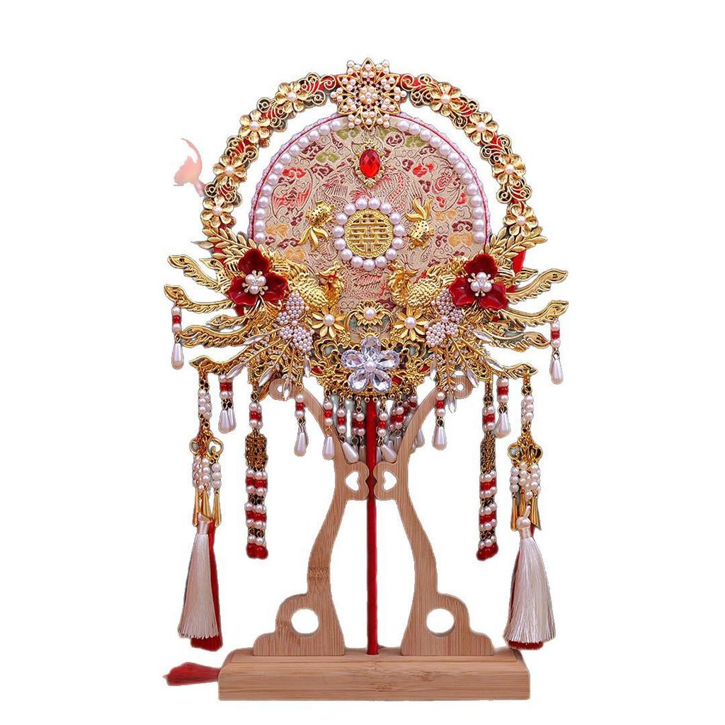 Elegant Dual-Sided Chinese Style Fan for Best Friend's Wedding - Luxury Bridal Gift