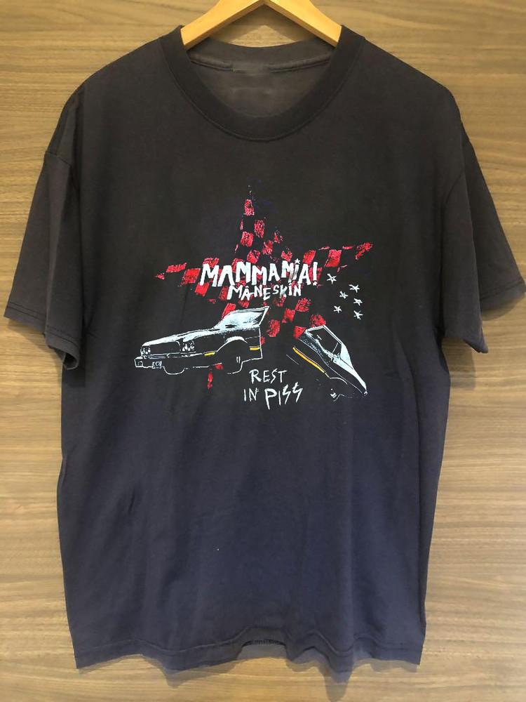 

Rare Hot Måneskin Band RUSH World Tour White S5XL Shirt HK036 Unisex T-Shirt XXL