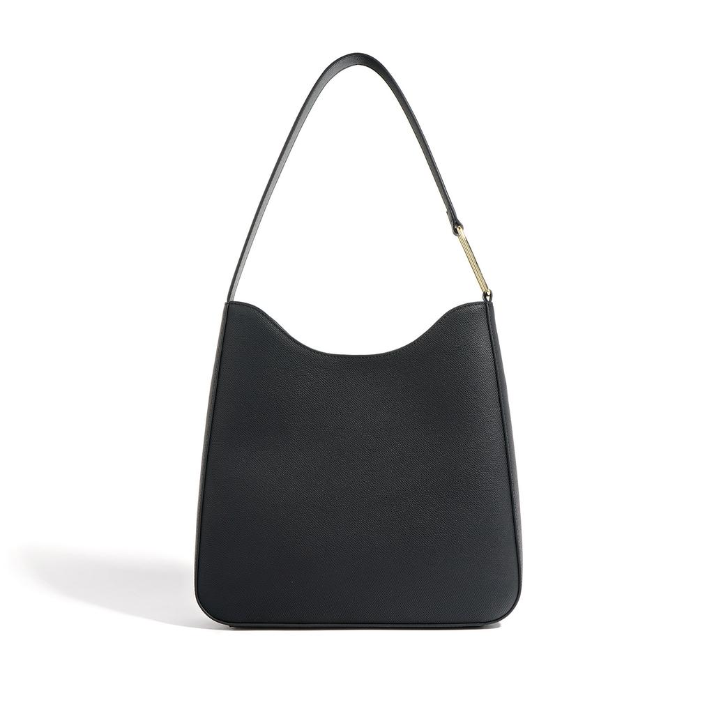 Large-capacity Cowhide Underarm Bag, New Leather Simple Commuting Versatile Single Shoulder Arm Bag Niche