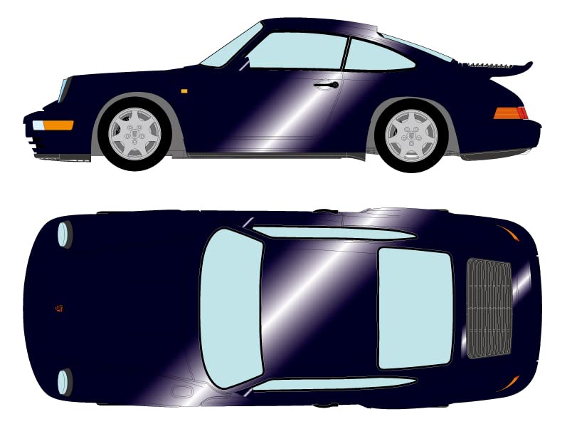 VISION Porsche 911 Carrera 4 Leichtbau 1990 Темно-синий 1/43 (964) (Готовая модель) синий