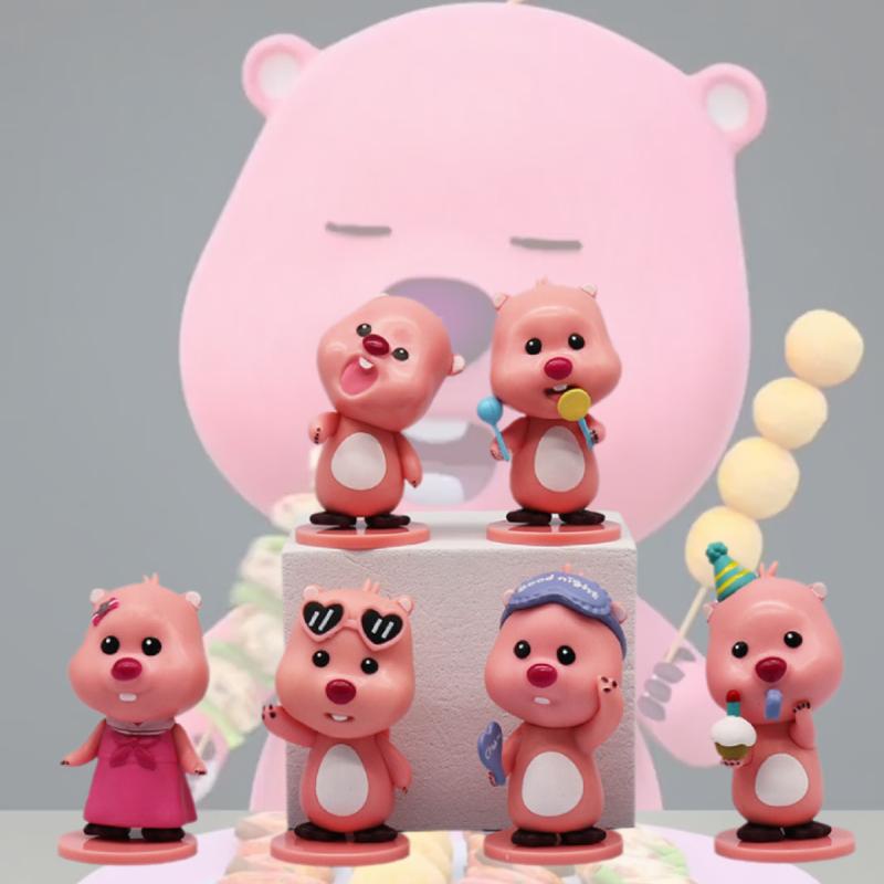 Pvc Loopy Figures Toy Models Action Figurines Display Statues 6pcs Collect