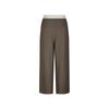 Less 2025 Summer Men's Casual Straight Wool Cropped Trousers