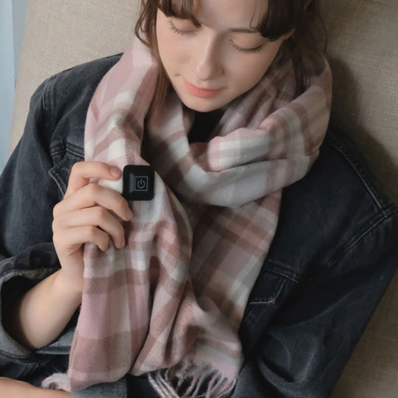 

Dberno Diberno Клетчатый Подогреваемый Шарф (Розовая клетка) Pink check + auxiliary battery included