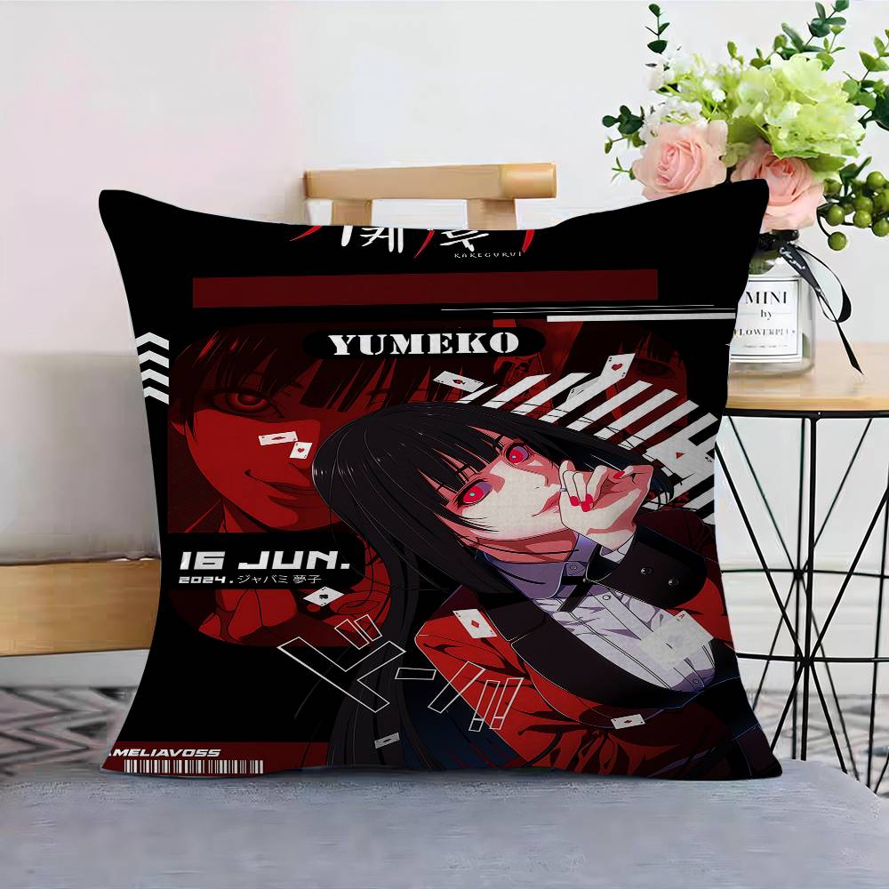 

Kakegurui Jabami Yumeko Pillow Cushion Cover Pillowcase Living Room Sofa Home Decor Customized 12x12Inch