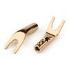 Plug Spade Adapter Audio Amplifier Adapter Y Type Binding Post U/Y Fork Spade Male Hifi Banana Plug