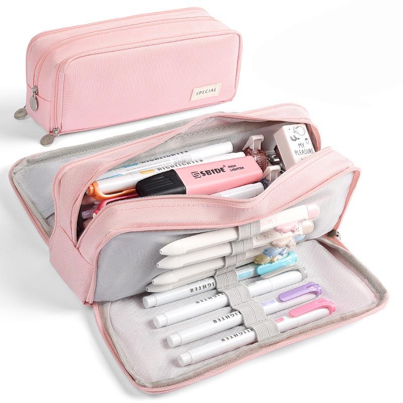Large Capacity Multi-Layer Pencil Case: Stylish & Portable Stationery Organizer for Students & Adults