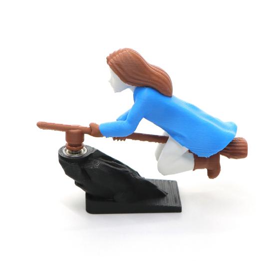 2 szt. Ozdoba na deskę rozdzielczą Drift Latająca miotła Dekoracja samochodowa Zabawka Czarodziej Sorcerer na deskę rozdzielczą z płynnym ruchem Wnętrze samochodu