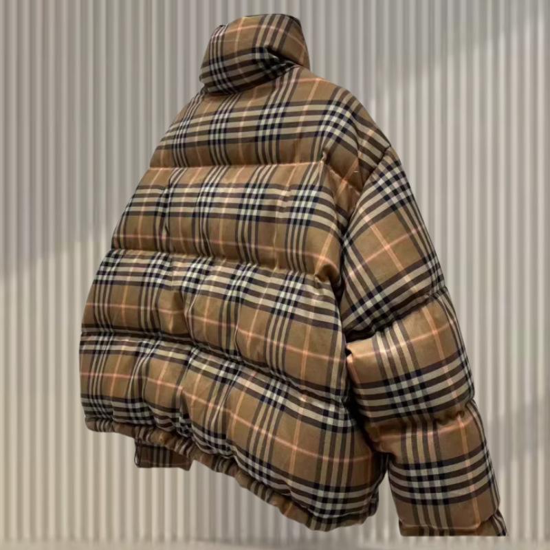 Winter Neu Koreanische Version Karomuster Kleine Brot Kleidung Jacke Verdickt Warm Kurze Baumwollkleidung