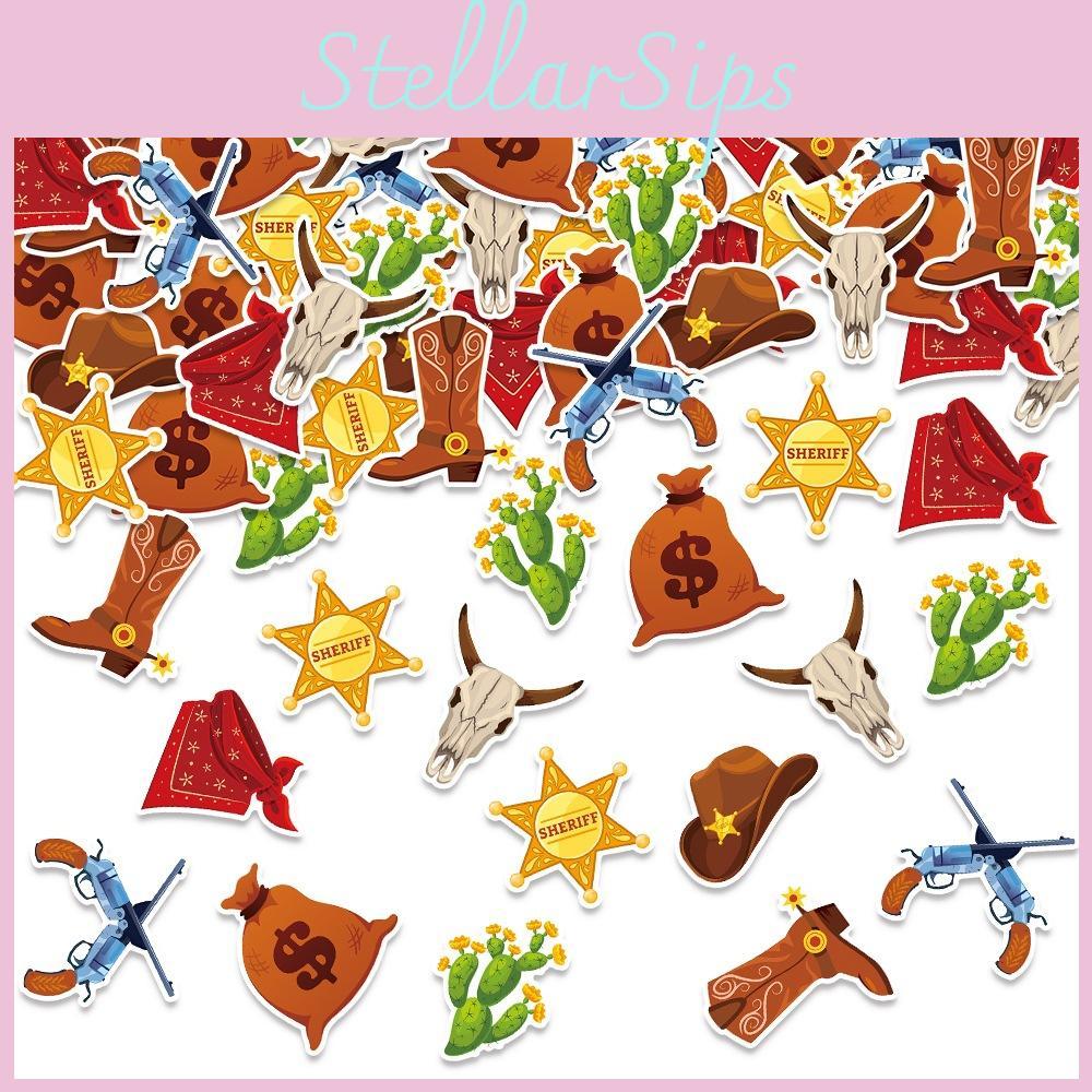 Western Theme Cowboy Confetti Birthday Event Desktop Decoration Props Throwing