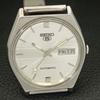 VINTAGE SEIKO 5 AUTOMATIC 6349A JAPAN MENS SILVER COLOR DIAL WATCH A701431-5 R206b-a701431