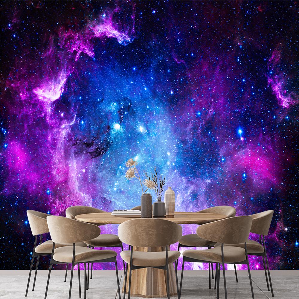 Large Galaxy Wall Mural Night Sky Murals For Walls For Living Room Bedroom Starry Wallpaper Home Decor