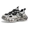 Trendy new platform-soled sports trendy shoes breathable mesh casual dad shoes retro style polishing old tire shoes men