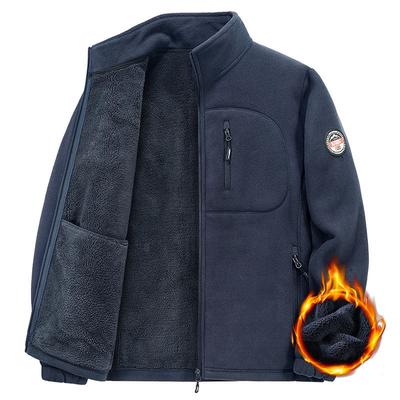 Giacca in Pile da Uomo Autunno Inverno Calda Vestibilità Maglione Cappotto Casual