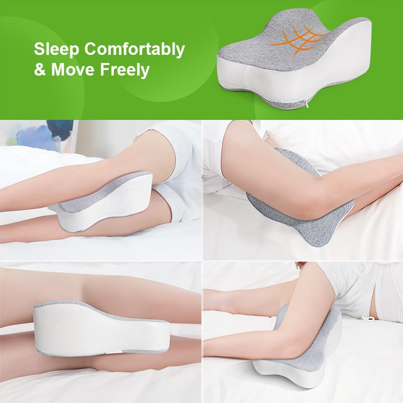 Big Knee Pillow for Side Sleeper Fully Support Thigh and Knee-Body Pillow Leg Pillow for Side Sleeping Between Legs - Large,Gray