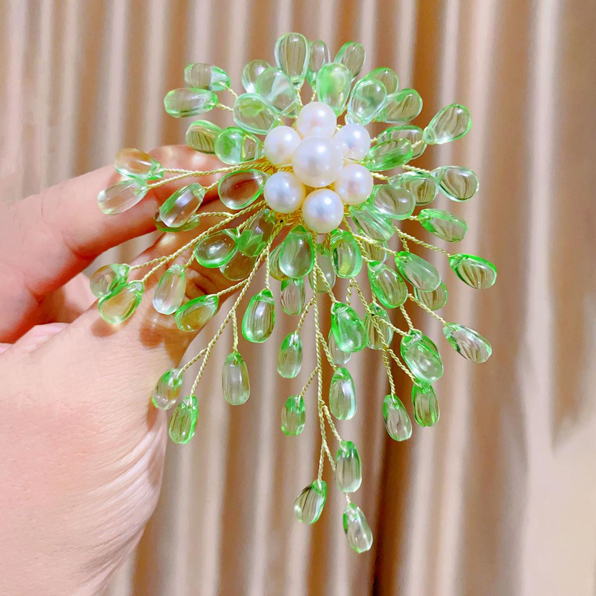 

Handcrafted Woven Freshwater Pearl Brooch Sweater Pin - Versatile High-end Accessory