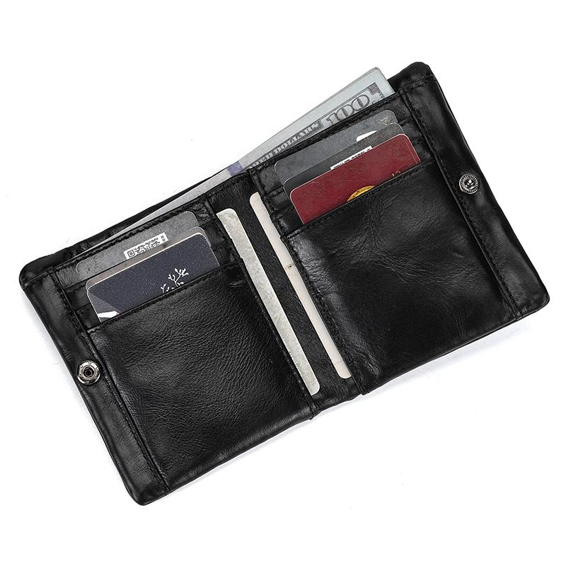 Fashion Cow Leather Men's Wallet Genuine Leather Zipper Wallets Short Purse Men Male Leather Clutch Purse Dropshipping Men