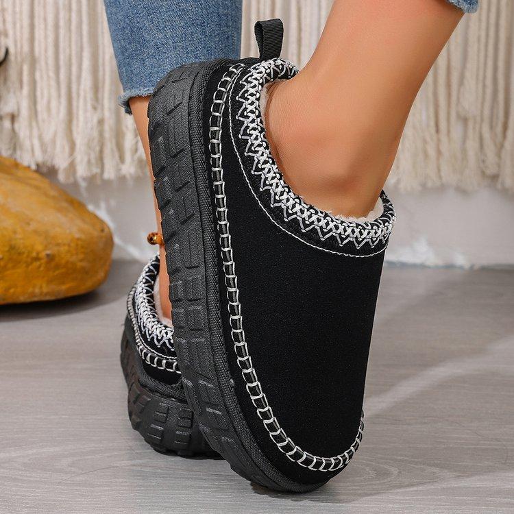 Large size thick-soled slippers for women new models in autumn and winter 2025 piled and thickened to keep warm one-pedal cotton slippers for women 36 2858₽