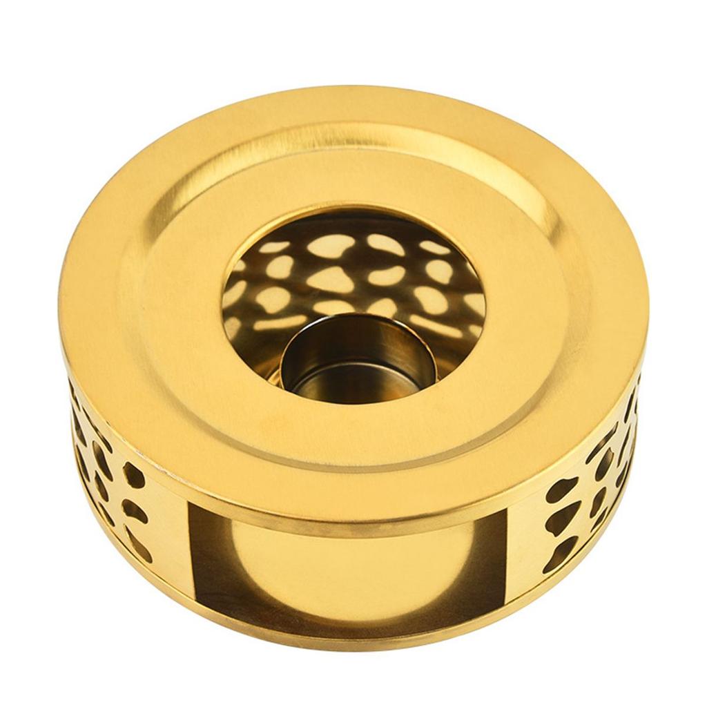 Outdoor Teaware Golden Portable Stainless Steel Heating Base Teapot Warmer Trivet Coffee Heater