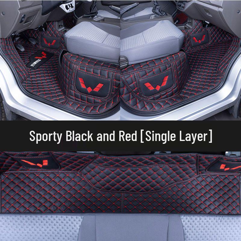 Custom-Fit Floor Mats for Wuling Rongguang Trucks: Fully Enclosed, Double or Single Row, Ideal for Small Trucks and Cargo Vans, Rear Seat Compatible.