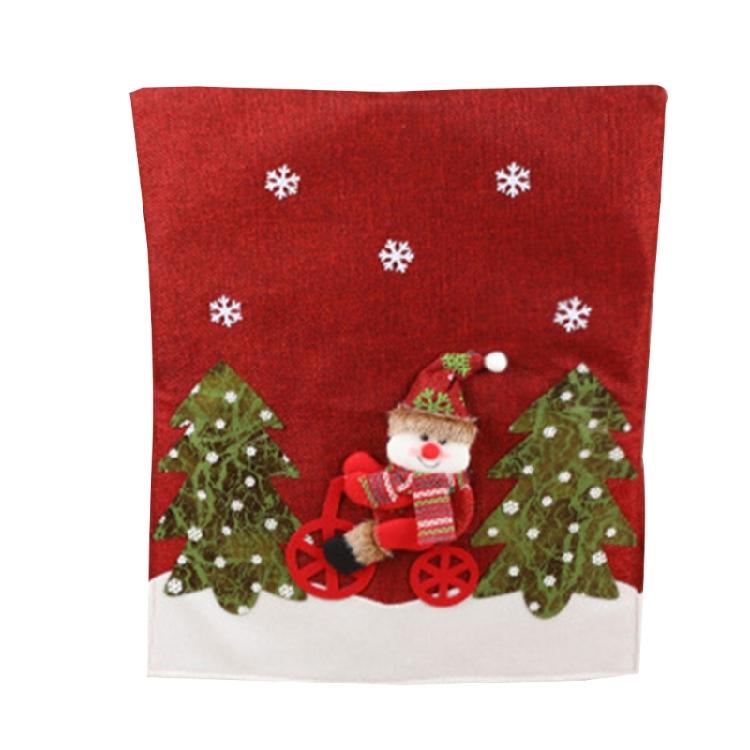 Christmas Chair Cover Santa Snowman Deer Hat Dining Chair Decoration Festive Party Decoration Wedding Party