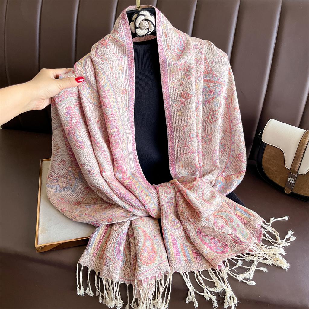 Luxury Winter Scarf Women Cashmere Warm Pashmina Brand Foulard Female Shawls Wraps Paisley Bufanda Poncho Scarves Stole