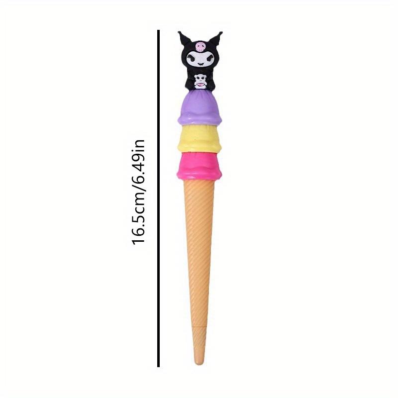 36Pcs Pompom Purin Sanrio Cute Family Neutral Pen High-value Macaron Color Ice Cream Styling Pen for Girls Cartoon Pen Stationery 0.5mm Black My Melod