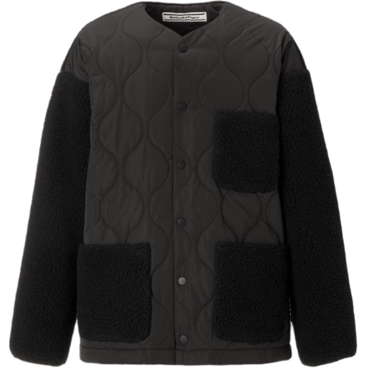 

Onitsuka Tiger Color Block Fashion Casual Comfortable Versatile Crew Neck Work Jacket Men jackets Black 2181A841-001 S