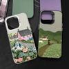 Rural Scenery Shockproof Phone Case for Iphone 13 12 11 14 15 Plus Pro Max 12Mini 13Mini  Hard Laser Back Cover