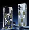 Coque Magnétique Transparente Arbre de Noël avec Nœud pour iPhone 15/16/17 Pro Max