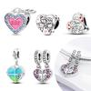 Plated 925 Silver Family Affection and love Charms Fit Exquisite 925 Charms Bracelet Beads Jewelry Gifts for Women