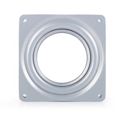 4in Galvanized Steel Rotating Plate Display Base Turntable Square Display Stand Desk Tool