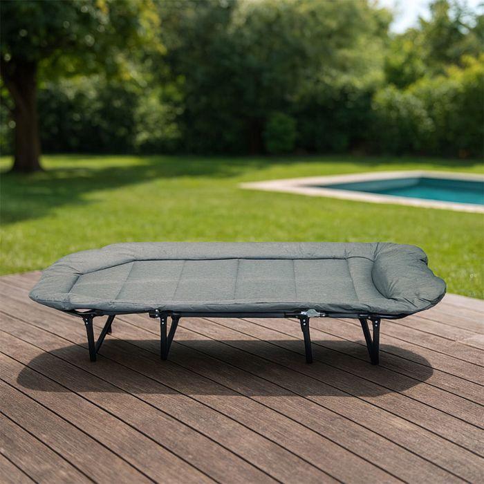 Garden Sun Lounger - Divit GI20 - Foldable - 5-position Backrest - Capacity 200 Kg
