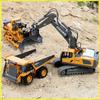 Remote Control Excavator Dump Truck 2.4G Rc Model Car Plaything Professional Alloy Plastic Simulation Construction Vehicle For Kids