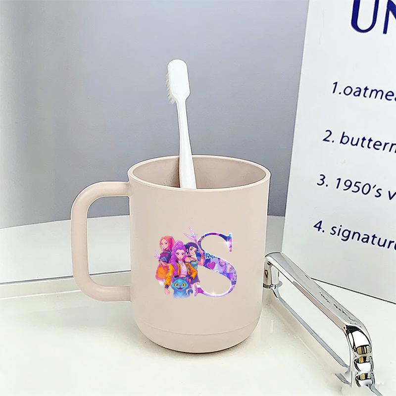 

Korean Pop Demon Hunters Mouthwash Mug Kawaii Travel-Friendly Toothbrush Mugs Home Couple Family Thickened Juice Water Mug Celebration Present