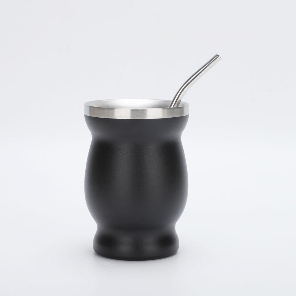Tazza per Mate Argentina in Acciaio Inossidabile 304 da 8 oz con Cannuccia Cucchiaio