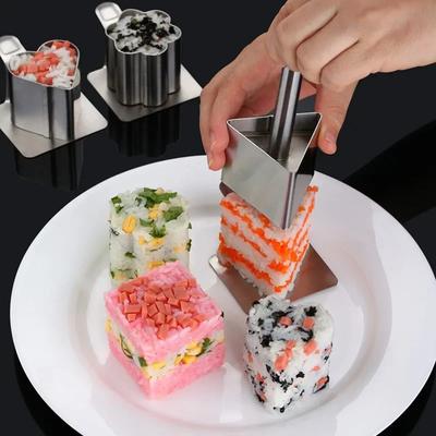 304 Edelstahl Reisbällchenform Haushalt Lebensmittelqualität Sushi-Form Kinder Ergänzungsnahrung DIY-Form Sushi-Werkzeuge
