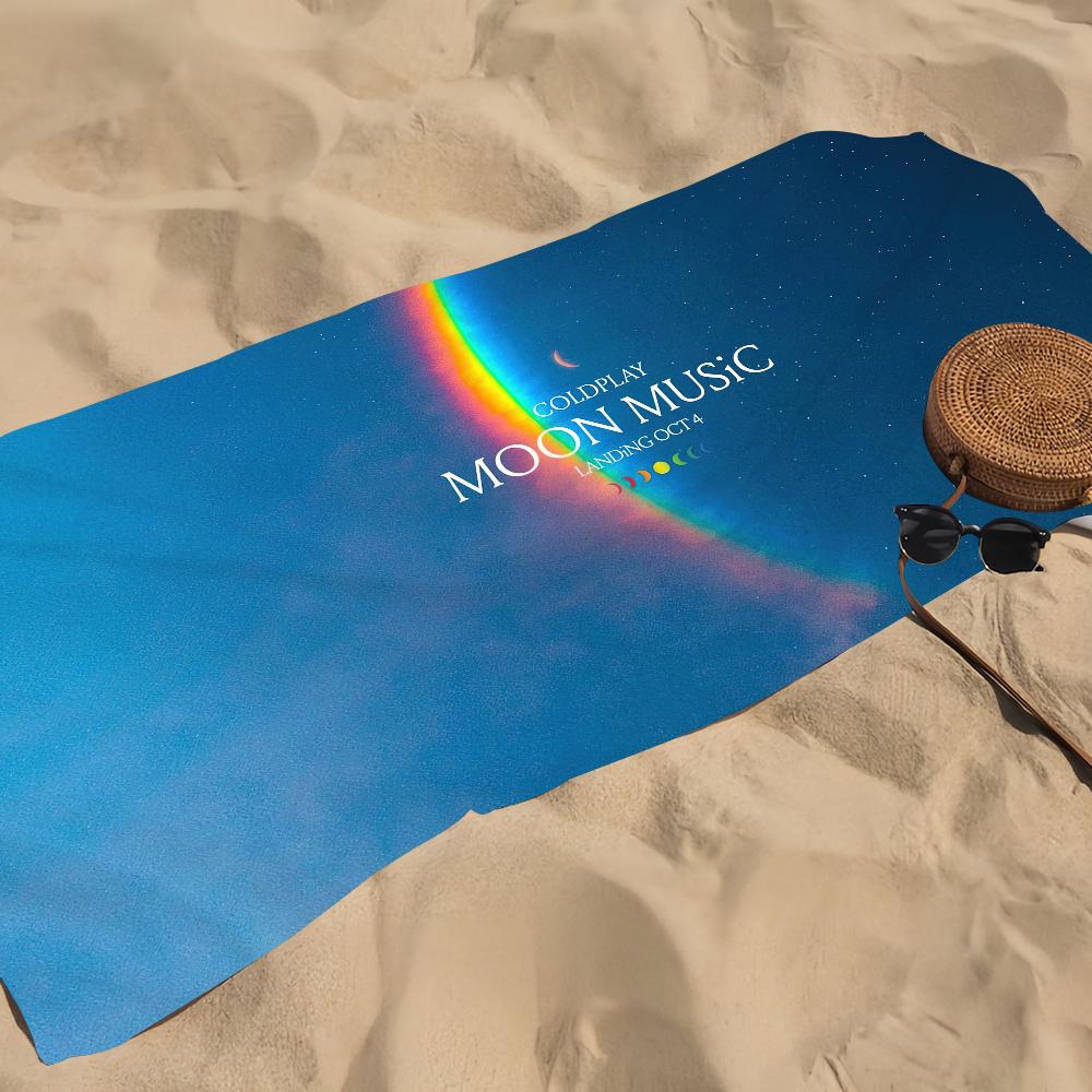 Rock Band C-Coldplay Mond Musik Handtuch Weich Pool Geschenk Für Reise Fitnessstudio Dusche Camping Schnelltrocknend Sport Großes Strandtuch