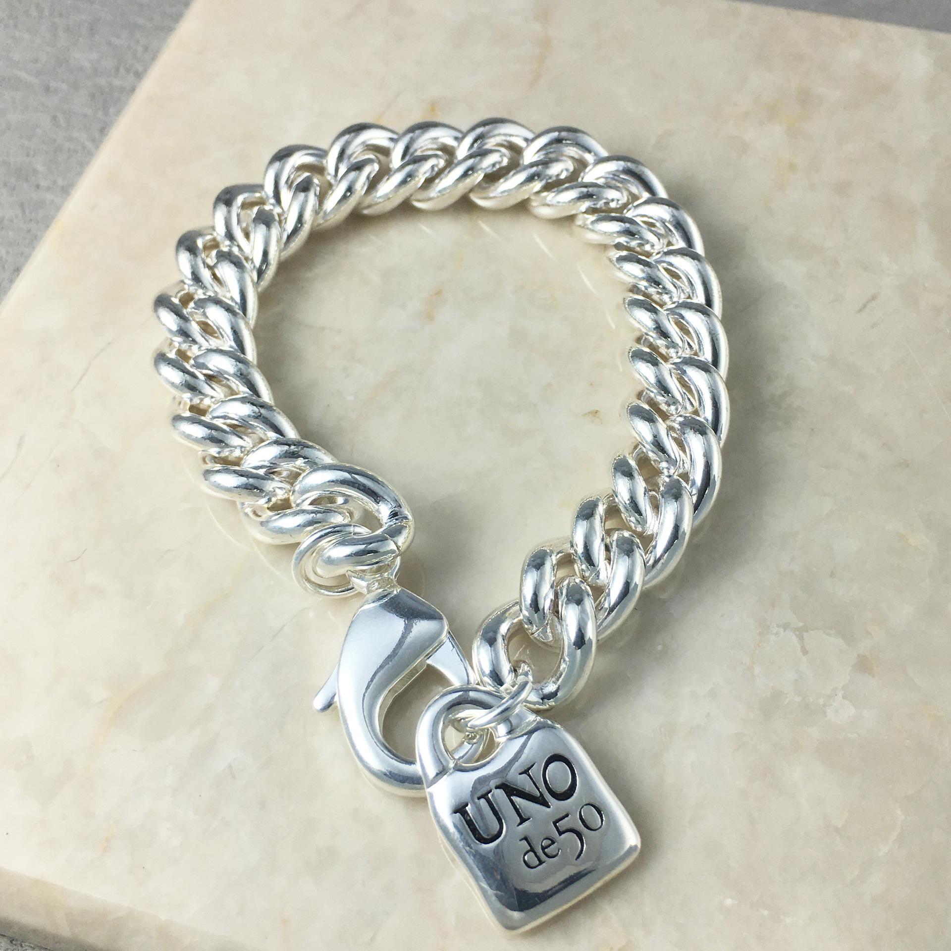 UNOde50 Men s Minimalist Bracelet Necklace - Trendy Spanish Luxury Handmade Jewelry Handcrafted