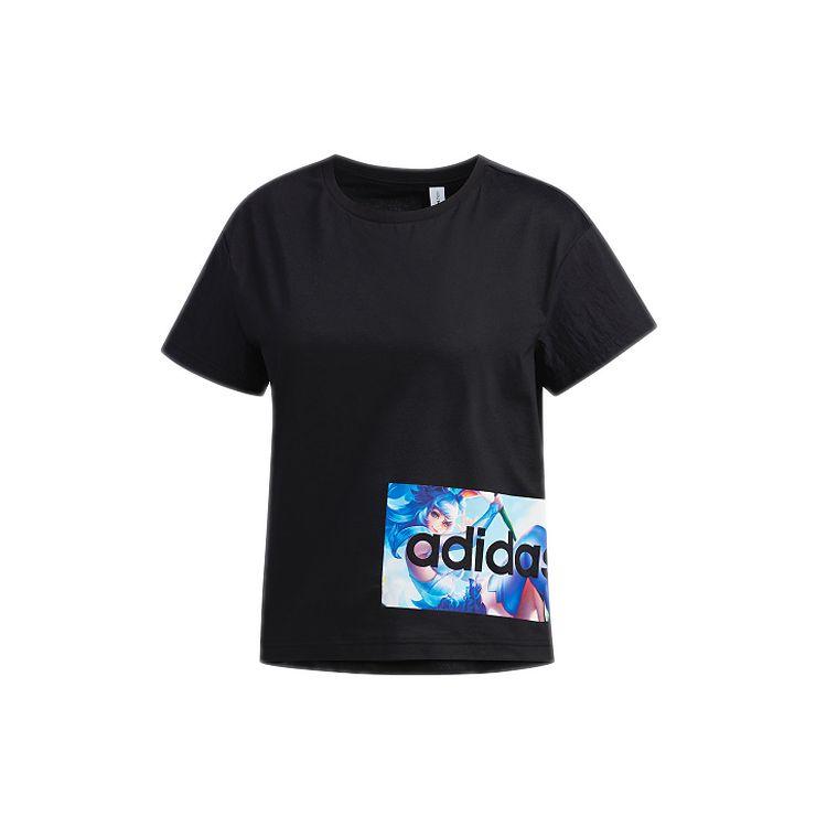 Adidas Neo Short Sleeve T-Shirt Women Tops Black FR7993