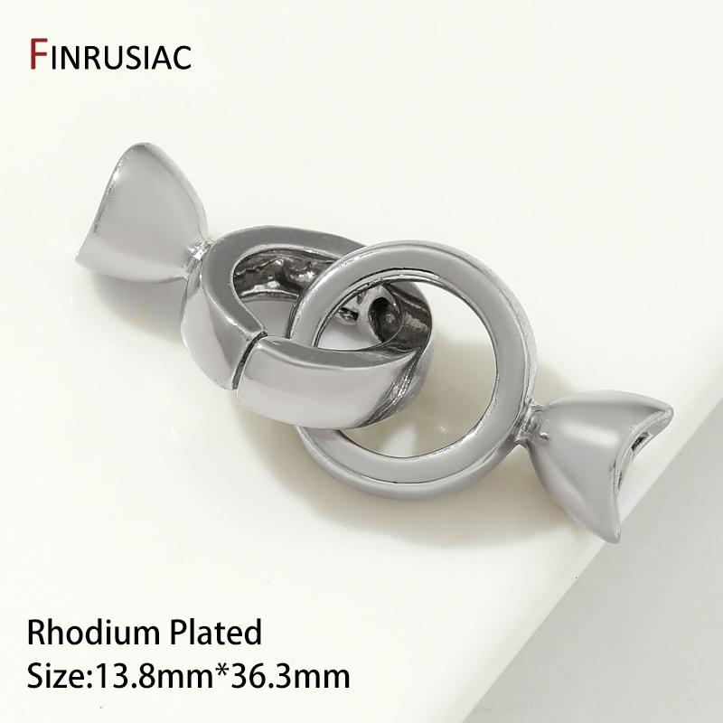 

18K Gold Plated Brass Fastener Closure Pearls Clasps Lock Connector,Clasps For DIY Needlework Beads Jewelry Making Accessories 1 piece