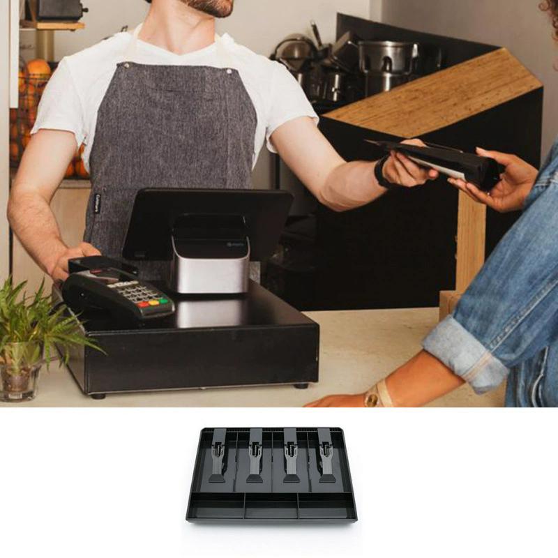 2 Adet Yazar Kasa Klipsi Veya 3/4/5 Bölmeli 1 Adet Yazar Kasa Para Saklama Çekmecesi İçin Yazar Kasa Çekmecesi Eklenti Tepsisi