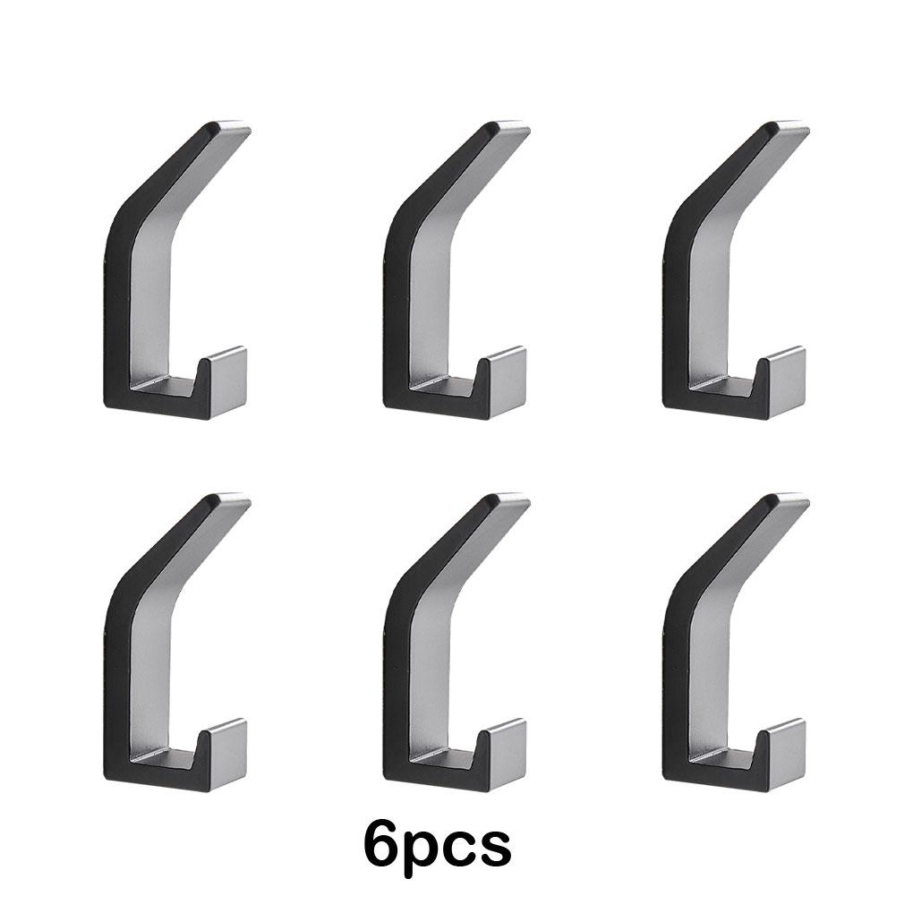 6x Easy To Install Adhesive Hooks Clutter-free Environment Anywhere Premium Bath Towel Hooks Modern