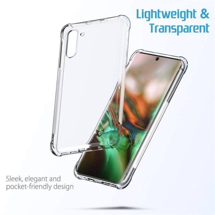 Mosakog®cas transparent en caoutchouc souple tpu pour samsung galaxy note 10 6.3inch s01