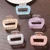 Hair Claw Hollow Square Design Back Head Hair Clip Anti-slip Teeth Strong Grip Shower Hair Clamp Versatile Hair Accessory