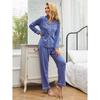 Homewear Ladies Autumn and Winter Cardigan Lapel Long Sleeve Top Pants Pajama Set Ozon