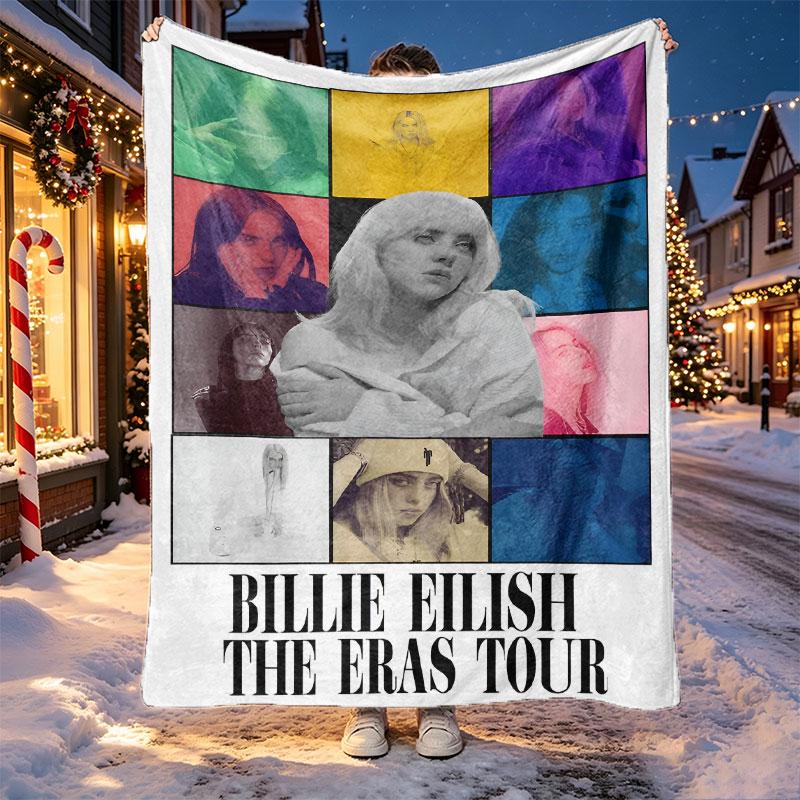Billie Eilish Pattern Blanket for Home Decoration, Bed, Sofa, Car Travel, Camping, Suitable for All Seasons, Birthday Christmas Gift
