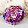 Pomni Cartoon Characters Compact Travel Automatic Umbrella with 8-Rib Durable All-Season Umbrella for Travel Fashion Lovers Wedding Party Gift